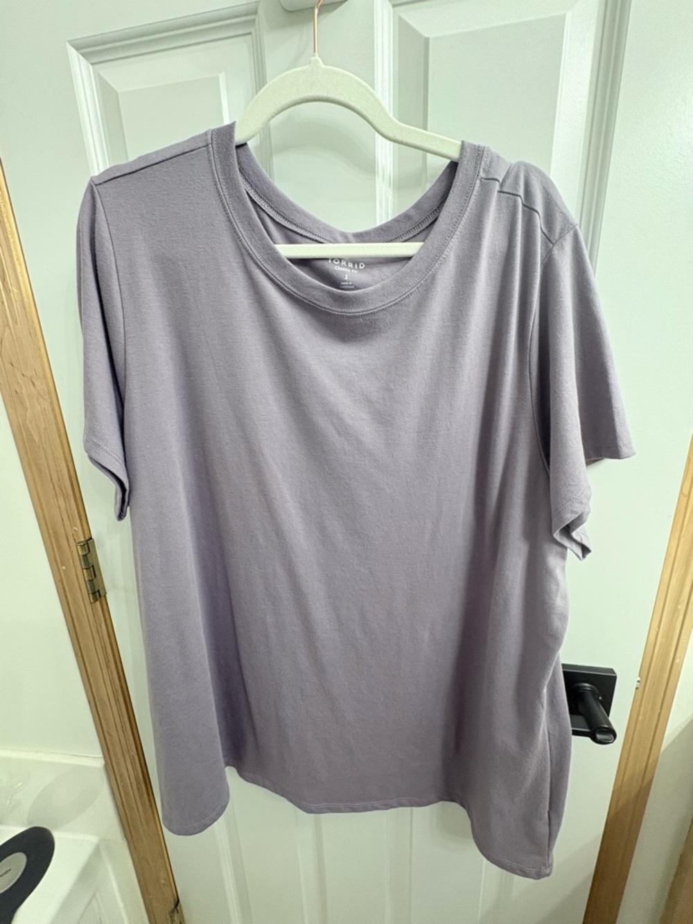 NWOT torrid Lavender Short Sleeve Crewneck Tee